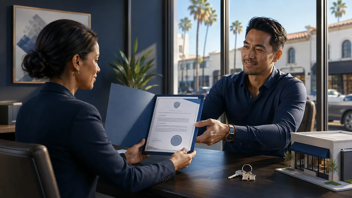 California instructor reviewing business insurance and certificate requirements