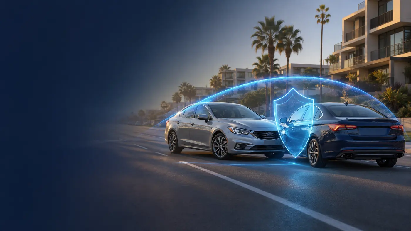 California auto liability insurance protection concept